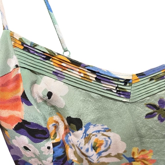 ANTHROPOLOGIE ~ Moulinette Soeurs 100% silk Floral Lined Dress with Smocked Back - Picture 3 of 12